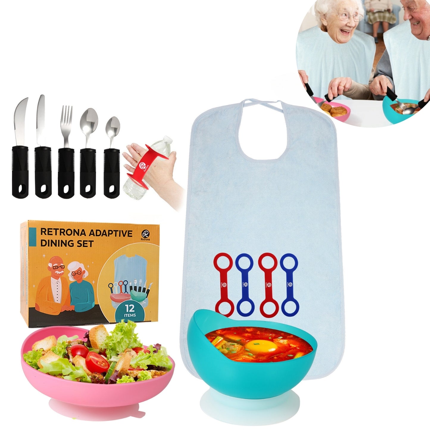 Adaptive Dining Set for Seniors and Disabled