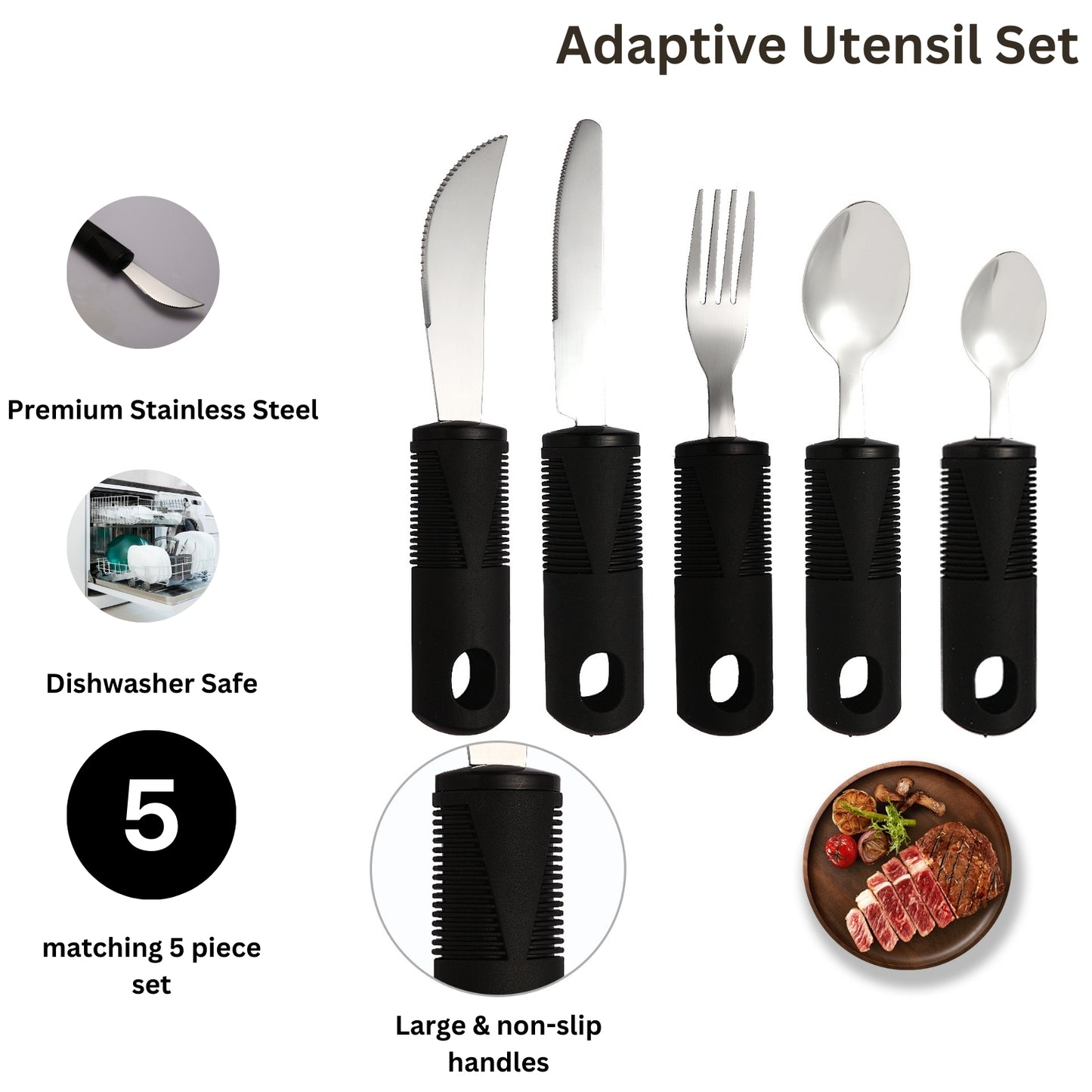 Adaptive Dining Set for Seniors and Disabled