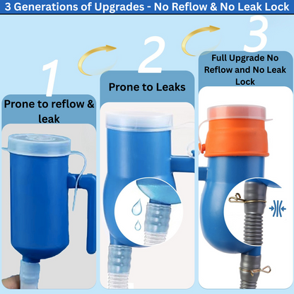 Upgraded Retrona Men's Portable Urinals - on Bed Male Pee Bottle