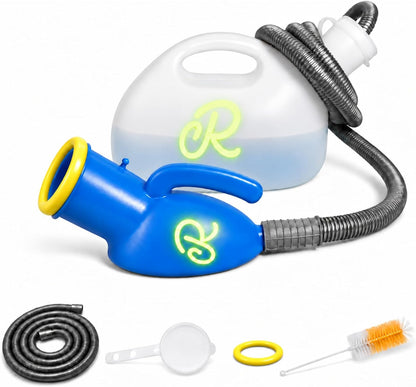 Retrona 3000ml Men's Bedside Urinal – 79" Hose, Night Glow, Locking Connectors
