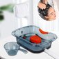 Portable hair wash basin for bedridden seniors, disabled, and elderly – no-spill shampoo basin for home care and caregivers.